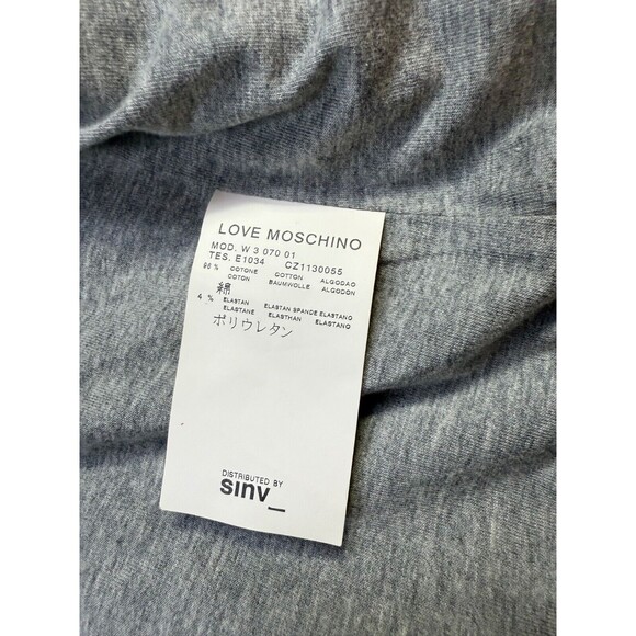 Love Moschino Sequined Jacket Full Zip with Hood | Gray | Womens Size 2 - Picture 16 of 16